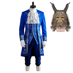 Movie Beauty and the Beast Prince Adam Suit Cosplay Costume Adults Halloween Outfit