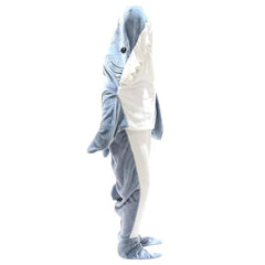 Adult Shark Sleepwear Jumpsuit Soft Cozy Warm Sleeping Bag Shark Blanket Hoodie Outfts Cosplay Costume