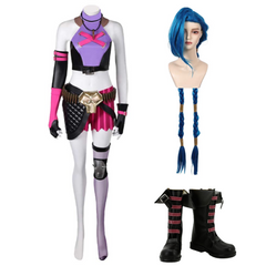 Arcane: League Of Legends 2 (2024) Jinx Purple Set Outfits Cosplay Costume