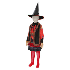 Movie Hocus Pocus Kids Children Girls Skirt Hat Outfit Dani Dennison Halloween Carnival Suit Cosplay Costume