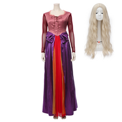 Movie Hocus Pocus Adult Sarah Sanderson Suit Cosplay Costume Halloween Carnival