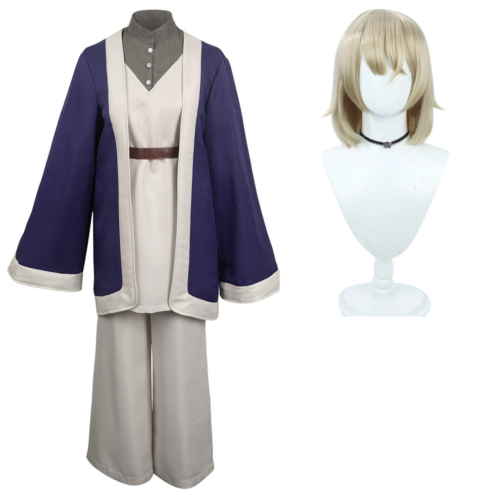 Anime Delicious In Dungeon 2024 Dungeon Meshi Falin Touden Purple Kimono Set Outfits Cosplay Costume Halloween Carnival Suit