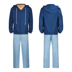 Sung Jinwoo Blue Hoodie Trousers Set Outfits Cosplay Costume Carnival Suit