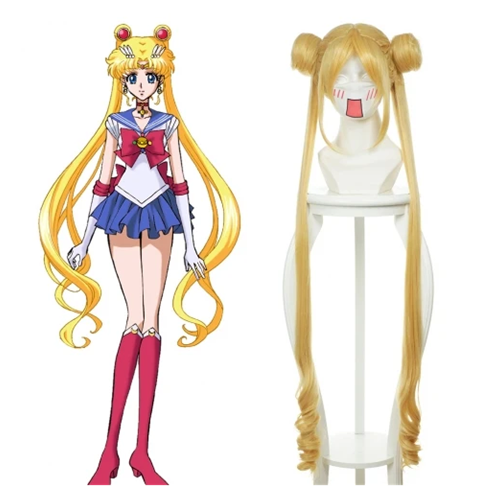 Sailor Moon Tsukino Usagi Cosplay Wig Halloween Carnival Props