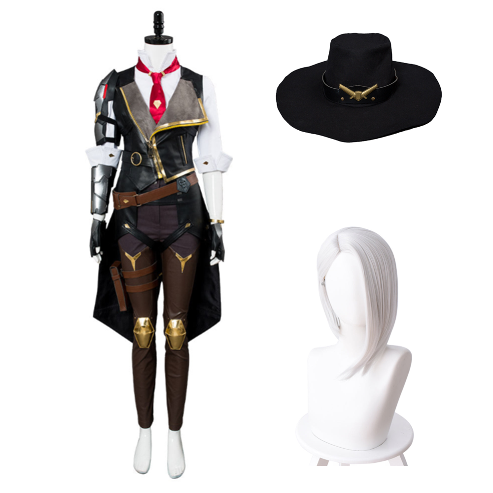 Overwatch Ashe Elizabeth Caledonia Outfit Cosplay Costume Halloween Carnival Suit