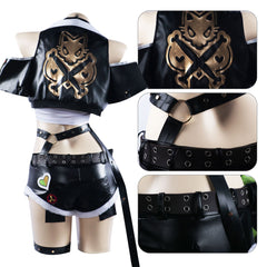 Game Zenless Zone Zero (2024) Nicole Demara Black Sexy Set Outfits Cosplay Costume Halloween Carnival Suit