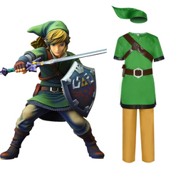 Kid The Legend of Zelda: Skyward Sword Link Cosplay Costume Outfits Halloween Carnival Party Disguise Suit