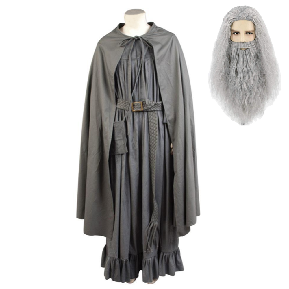 TV The Lord Of The Rings Grey Cape Cosplay Costume Halloween Carnival Suit