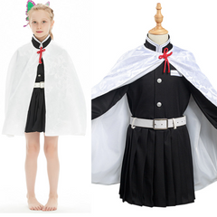 Kids Girls Tsuyuri Kanawo Skirt Cloak Outfit Cosplay Costume Halloween Carnival Suit