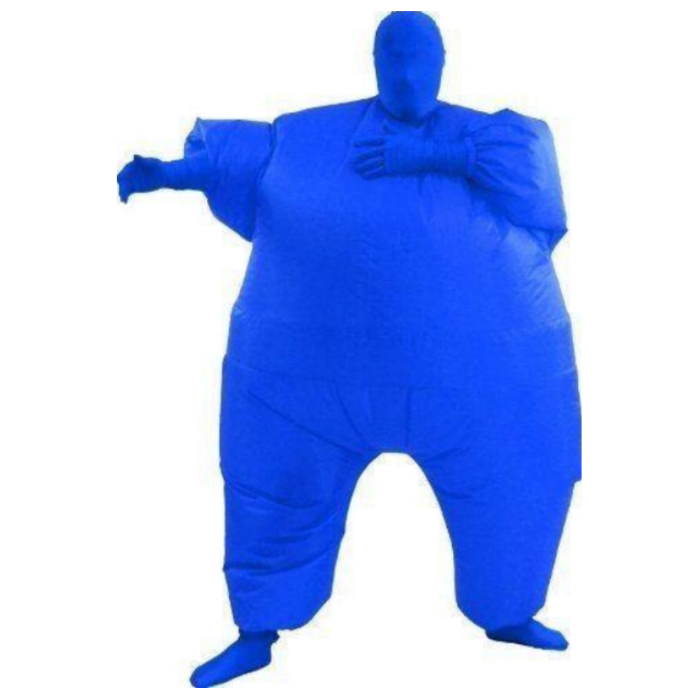 Blue Inflatable Jumpsuit Outfits Cosplay Costume Halloween Carnval Suit