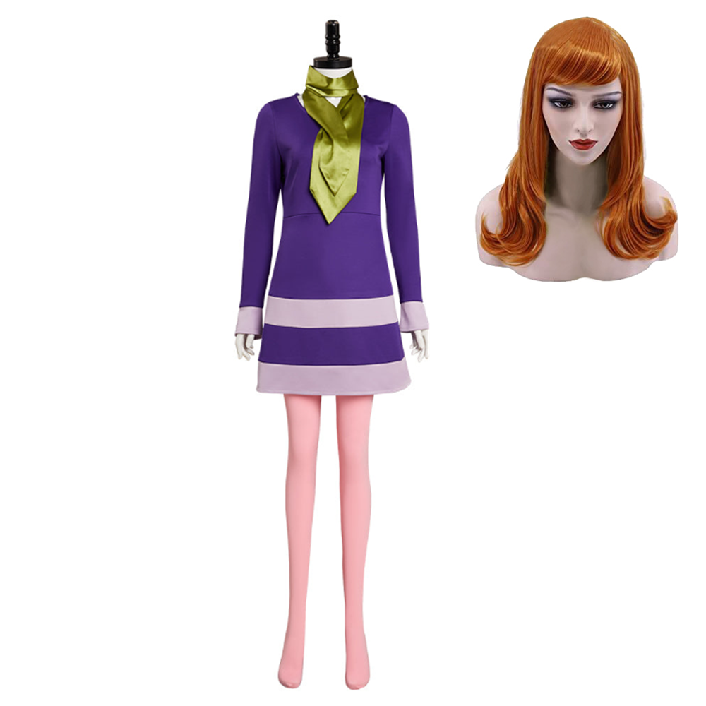 Where Are You Daphne Blake Cosplay Costume Dress Outfits Halloween Carnival Suit Scooby Doo