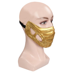 Game Mortal Kombat Scorpion Golden Latex Masks Cosplay Accessories Halloween Carnival Props