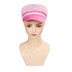 Barbie 2023 Barbie Pink Sailor Hat Cap Cosplay Accessories Halloween Carnival Props