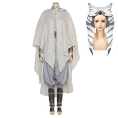 Movie Ahsoka Tano White Set Outfits Cosplay Costume Halloween Carnival Suit