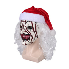 Terrifier 2 Art the Clown White Mask Cosplay Latex Masks Helmet Masquerade Halloween Party Props