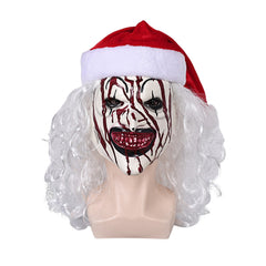 Terrifier 2 Art the Clown White Mask Cosplay Latex Masks Helmet Masquerade Halloween Party Props