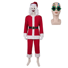 Horror Movie Terrifier 3 (2024) Art The Clown Santa Outfits Cosplay Costume Halloween Carnival Suit