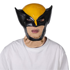 Deadpool & Wolverine (2024) Wolverine Yellow Mask Latex Mask Cosplay Helmet Masquerade Halloween Party Props