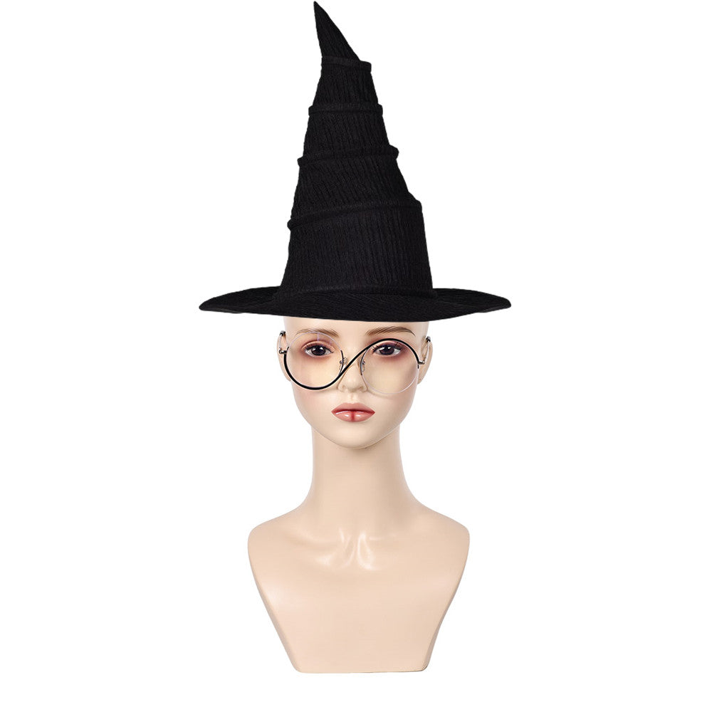 Wicked (2024) Elphaba Black Witch Hat Glasses Cosplay Halloween Carnival Accessories Props