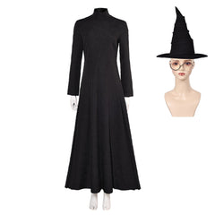 Wicked (2024) Elphaba Witch Black Dress Outfit Cosplay Costume Halloween Carnival Suit