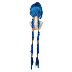 LOL Jinx Cosplay Wig Blue Long Braid Arcane League Of Legends Accessories Props