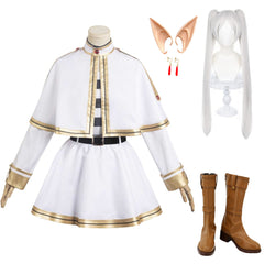 Anime Frieren: Beyond Journey's End Frieren White Dress Outfits Cosplay Costume Suit