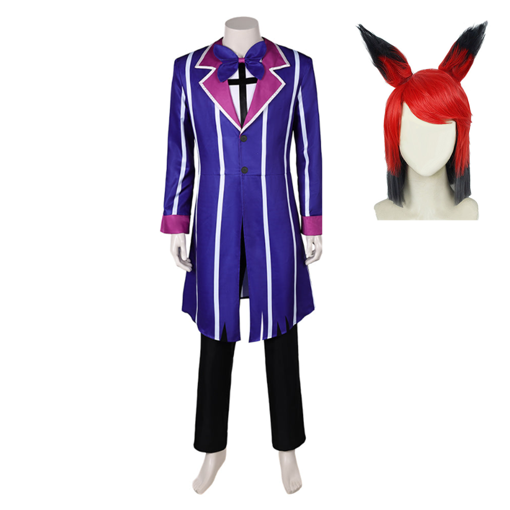 TV Hazbin Hotel 2024 Alastor Purple Set Cosplay Costume Outfits Halloween Carnival Suit