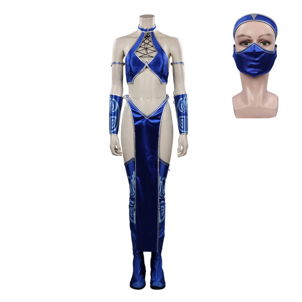 Game Mortal Kombat Kitana Cosplay Costume Outfits 2021 Halloween Carnival Suit