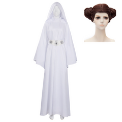 Movie Adult Princess Leia Cosplay Costume Dress Outfits Halloween Carnival Suit