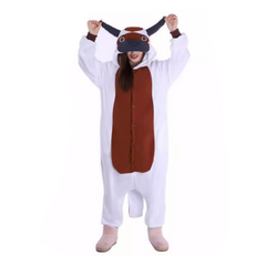 White Bull Jumpsuit Sleepwear Outfits Cosplay Costume Halloween Carnival Suit