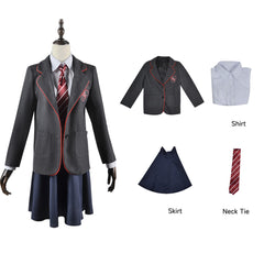 Adult Movie Roald Dahl’s Matilda the Musical Matilda Gray Uniform Dress Outfits Cosplay Costume Halloween Carnival Party Suit