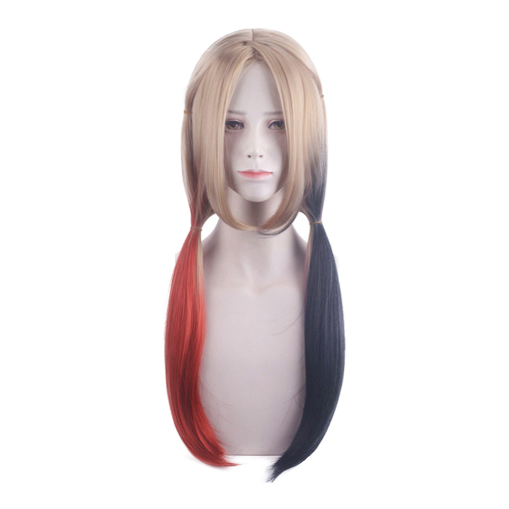 Movie Suicide Squad 2 Harley Quinn Cosplay Wig Heat Resistant Synthetic Hair Carnival Halloween Party Props