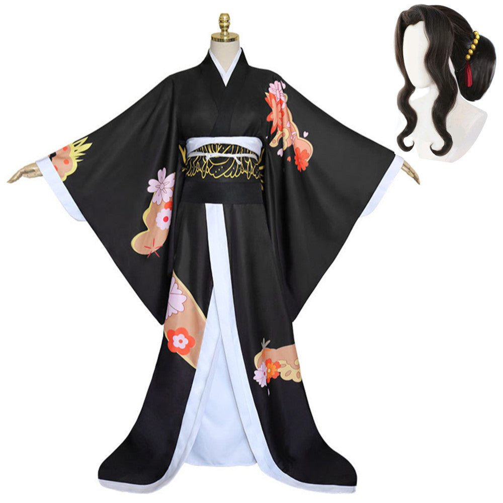 Kibutsuji Muzan Cosplay Costume Kimono Outfits  Halloween Carnival Suit