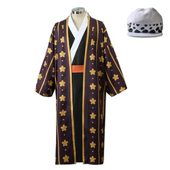 Anime One Piece Trafalgar D. Water Law Cosplay Costume Outfits Halloween Carnival Party Suit