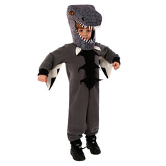Kids Children Animals Black Dinosaur Funny Party Jumpsuit Outfits Cosplay Costume Halloween Carnival Suit