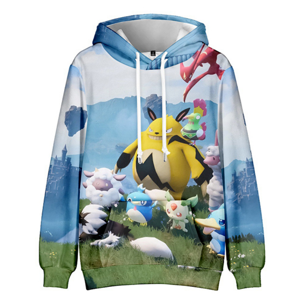 Game Palworld Sparkit Blue Cartoon Hoodie Outfits Cosplay Costume Hall ...