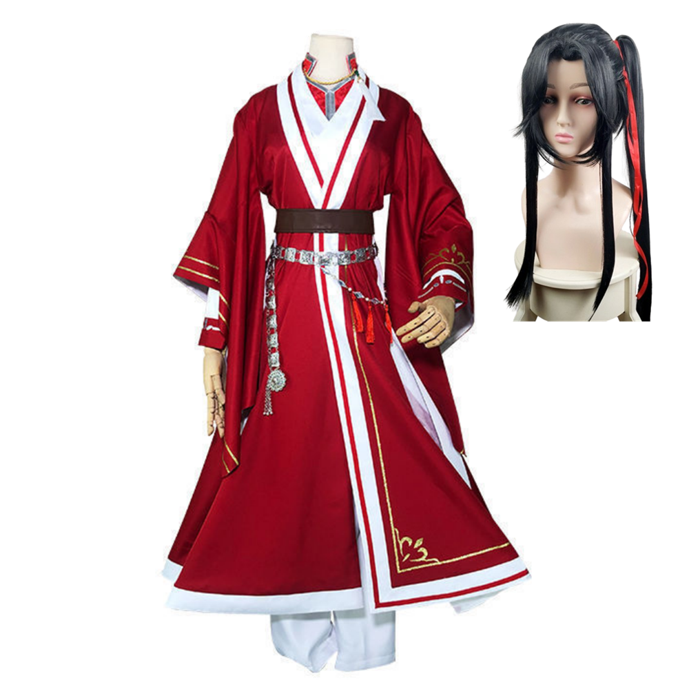 Anime Heaven Official's Blessing: Tian Guan Ci Fu Hua Cheng San Lang Red Outfits Cosplay Costume Suit