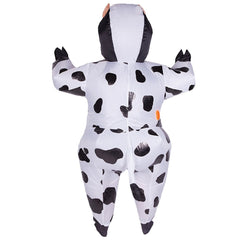 Adult White Animals Cow Inflatable Costume Funny Party Jumpsuit Cosplay Costume Halloween Carnival Suit