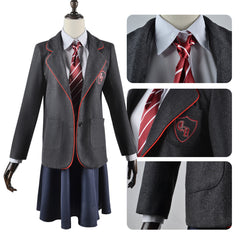 Adult Movie Roald Dahl’s Matilda the Musical Matilda Gray Uniform Dress Outfits Cosplay Costume Halloween Carnival Party Suit