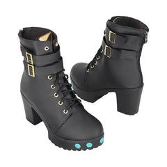 Game Zenless Zone Zero (2024) Nicole Demara Black Shoes Boots Cosplay Accessories Halloween Carnival Props