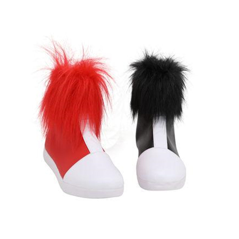 2019 TV Harley Quinn Black And Red Cosplay Shoes Boots Halloween Carnival Props