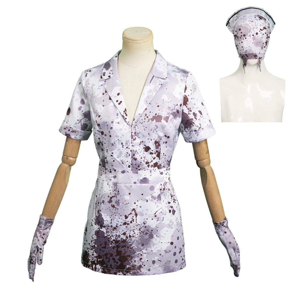 Silent Hill 2 Remake Monster Nurse White Dress Outfits Cosplay Costume Suit