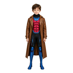 Adult Kids X-Men '97 Season 2 (2026) Gambit Jumpsuit Jacket Set Outfits Cosplay Costume