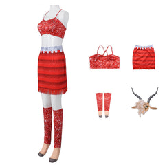 Adult Kids Zootopia 2 (2025) Gazelle Red Dance Skirt Set Outfits Cosplay Costume