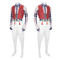 Akaza Hakuji Red Vest White Trousers Set Outfits Cosplay Costume Halloween Carnival Suit