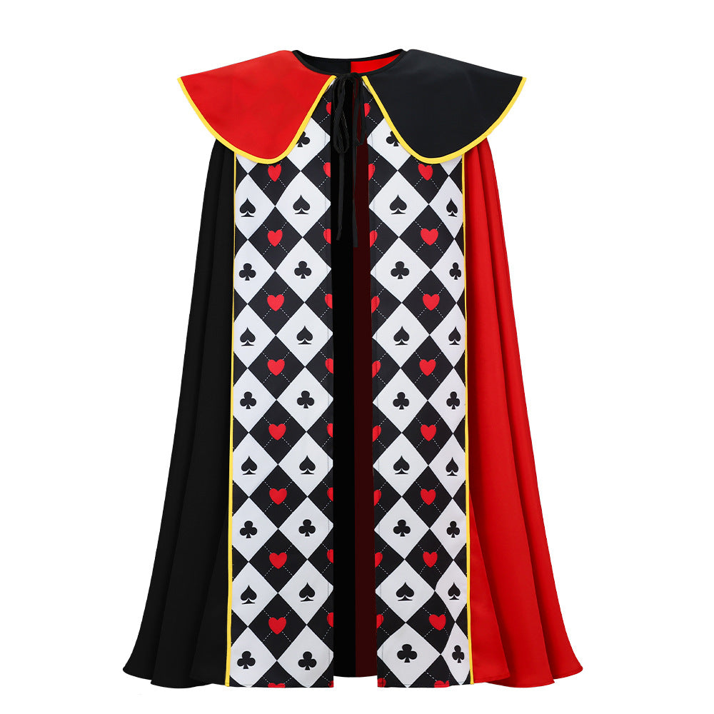 Alice In Wonderland Queen Of Hearts Red Cape Cloak Outfits Cosplay Costume