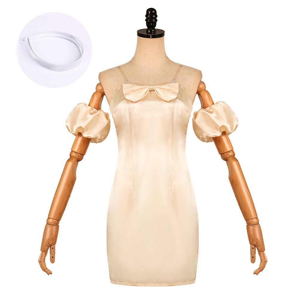 Alien Stage Sua Champagne Bow Dress Set Stage Outfits Cosplay Costume