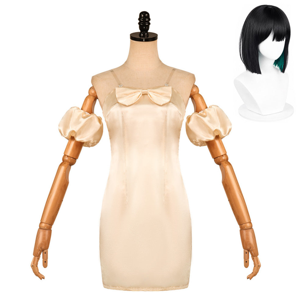 Alien Stage Sua Champagne Bow Dress Set Stage Outfits Cosplay Costume