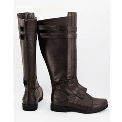 Anakin Skywalker Brown Boots Cosplay Shoes Halloween Props