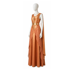 Andor Season 2 (2025) Mon Mothma Golden Dress Veil Set Cosplay Costume